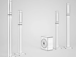 cgaxis speaker set 3D Model