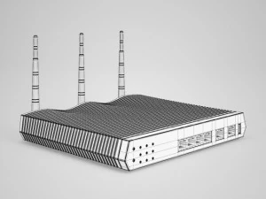 cgaxis無線LANルーター 3Dモデル