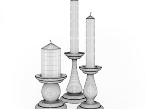 black candlesticks Modelo 3D
