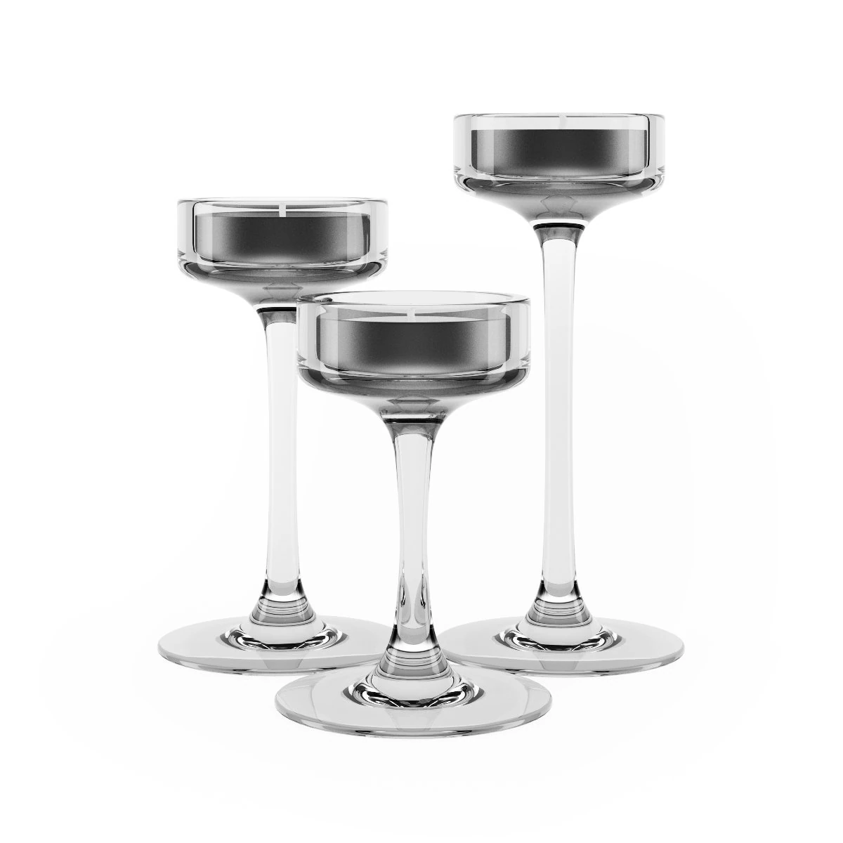 glass candlesticks 3D Model .c4d .max .obj .3ds .fbx .stl .blend 