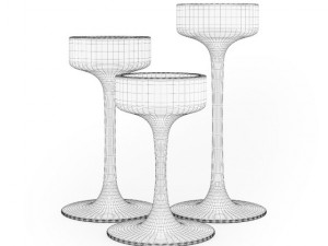 glass candlesticks 3D Model