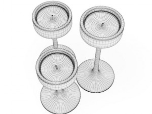 glass candlesticks 3D Model