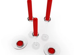 ensemble de bougeoirs en verre Modèle 3D