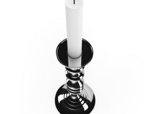 chrome candlestick 3D Model