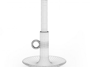 white candlestick 3D Model