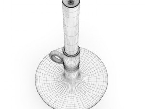 white candlestick 3D Model