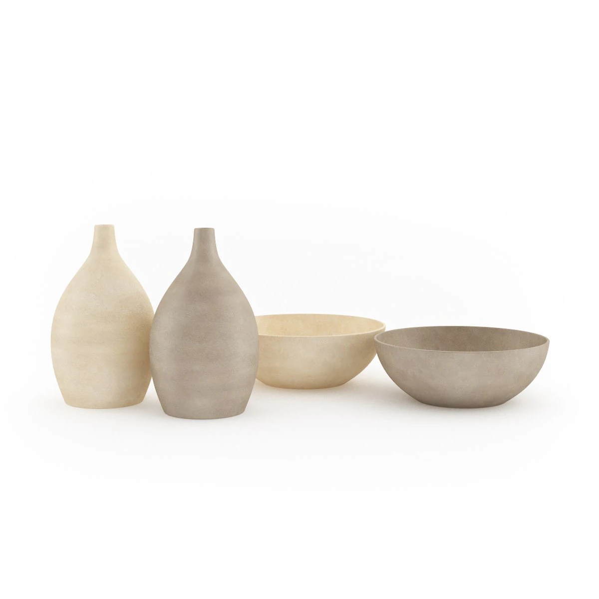 bowls and vases set 3D Model .c4d .max .obj .3ds .fbx .stl .blend 