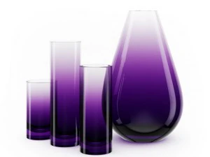 장식 유리 꽃병 3D 모델