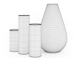 decorative glass vases 3D 모델