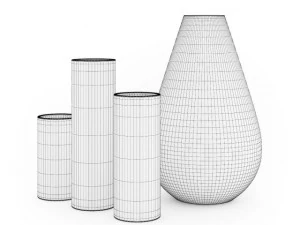 decorative glass vases 3D Model