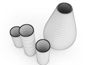 decorative glass vases 3D 모델