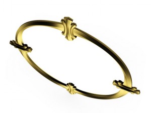 golden round mirror 3D 模型