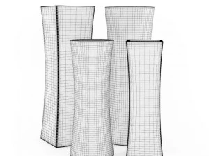 glass vases 3D Model