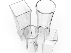 glass vases Modèle 3D