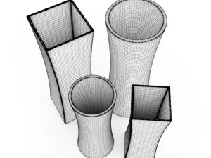glass vases 3D Model