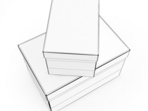 boxes with cover 3D Model