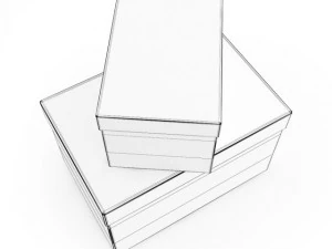 boxes with cover 3D Model