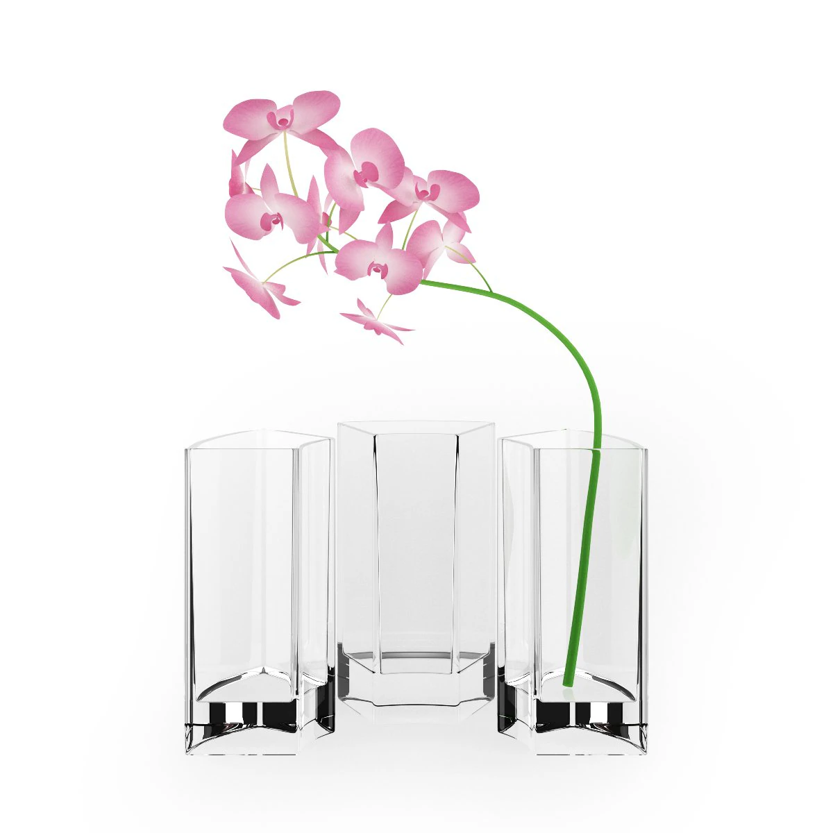 flower and vases 3D Model .c4d .max .obj .3ds .fbx .stl .blend 
