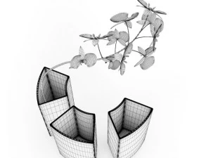 flower and vases 3D Model