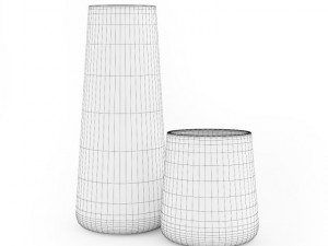 chrome vases Modelo 3D