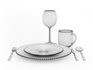 tableware set 3Dモデル