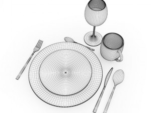tableware set 3Dモデル