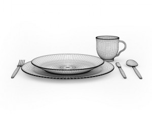 tableware set Modelo 3D