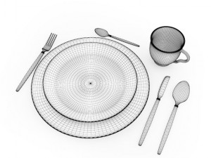 tableware set Modelo 3D