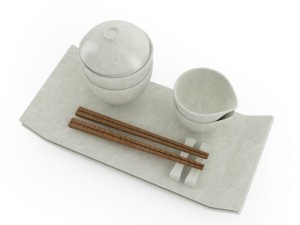 sushi tableware set 3D Model