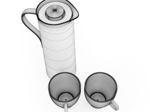 cups and jug 3D 模型