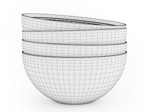metal bowls 3D-Modell