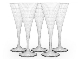 champagne glasses 3D-Modell