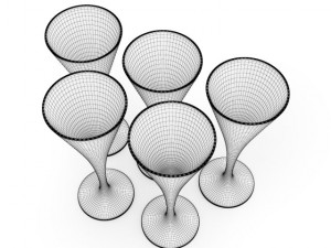 champagne glasses 3D-Modell