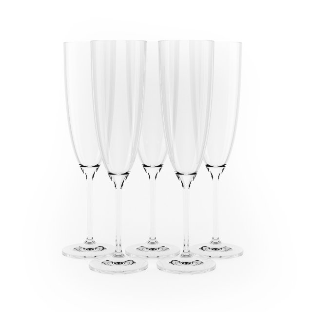 champagne glasses 3D Модель .c4d .max .obj .3ds .fbx .stl .blend 