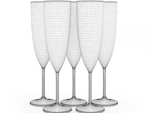 champagne glasses 3D Модель