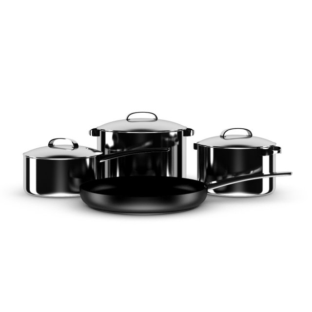 cooking set Modello 3D .c4d .max .obj .3ds .fbx .stl .blend 
