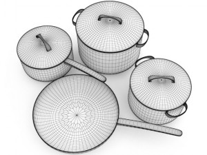 cooking set Modello 3D