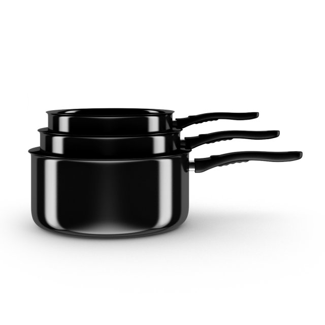 black cookcing pots Modello 3D .c4d .max .obj .3ds .fbx .stl .blend 