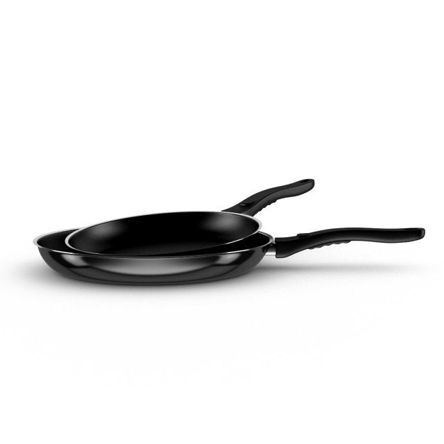 black frying pans Modello 3D .c4d .max .obj .3ds .fbx .stl .blend 