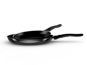 black frying pans 3D Model