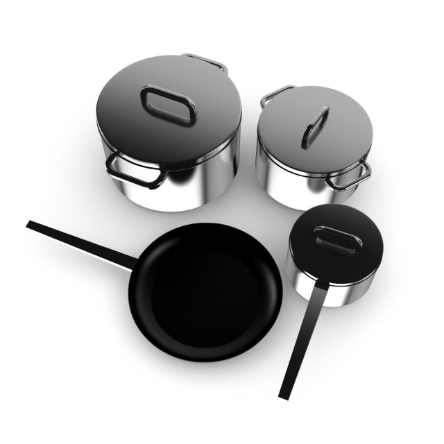 cooking set Model 3D .c4d .max .obj .3ds .fbx .stl .blend 