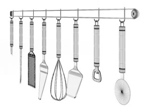 kitchen utensils 3D Model