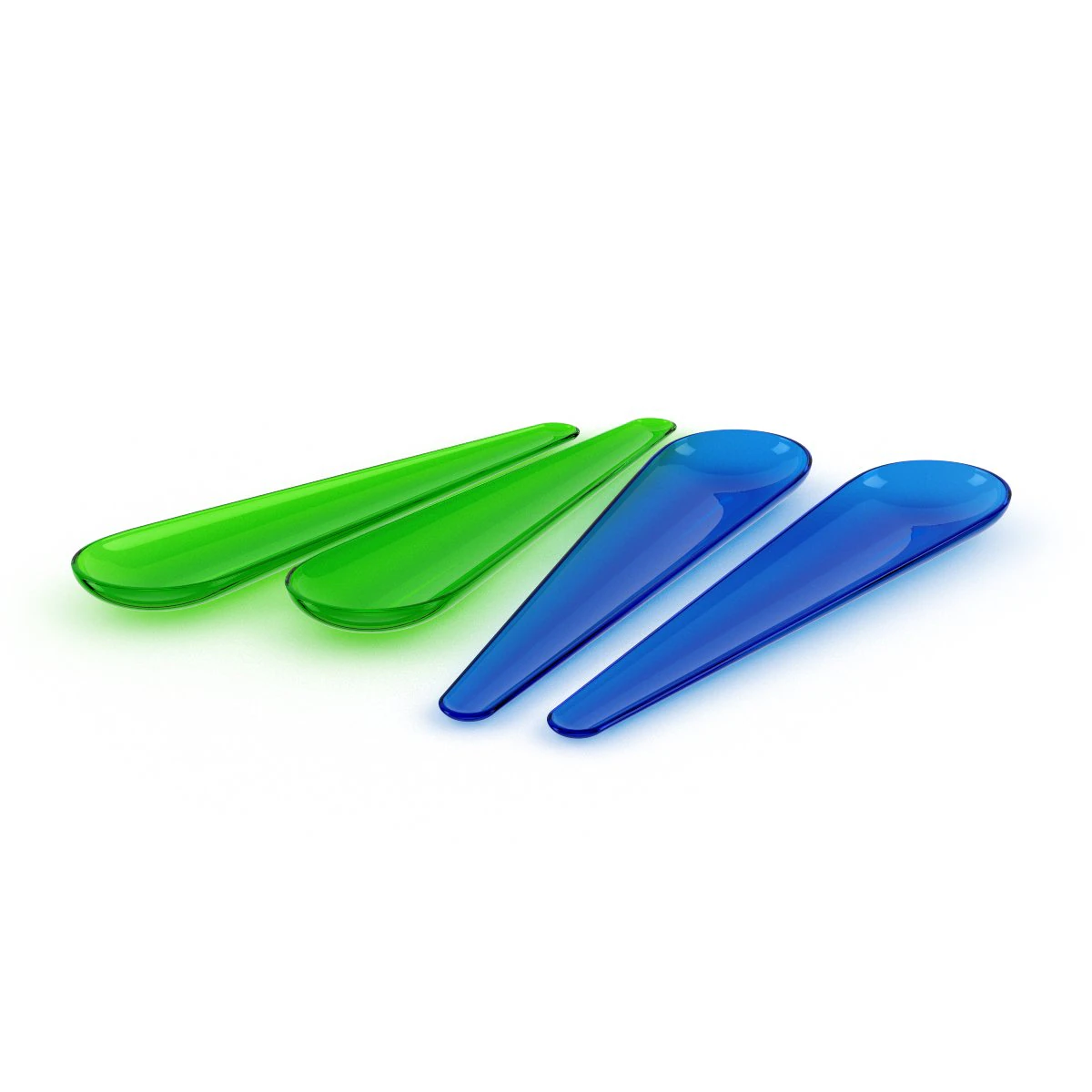 salad spoons 3D Model .c4d .max .obj .3ds .fbx .stl .blend 