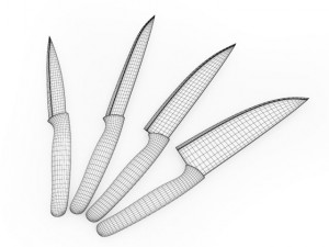 knives set 3D Model