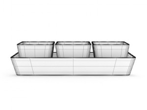 glass baking dishes 3D 模型