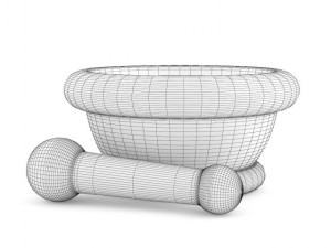 kitchen mortar 3D मॉडल