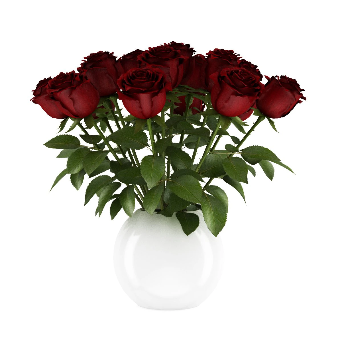red roses 3D Model .c4d .max .obj .3ds .fbx .stl .blend 