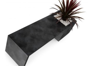 palm in benchpot 3D Model