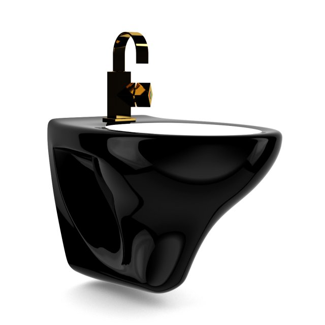 black bidet Model 3D .c4d .max .obj .3ds .fbx .stl .blend 