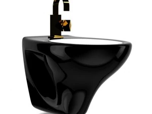 czarny bidet Model 3D
